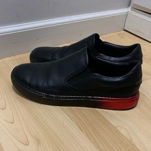 Badgley Mischka Leather Slip-On Sneaker Metallic